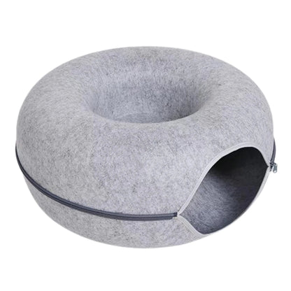 Felt Donut Cat Tunnel Bed
