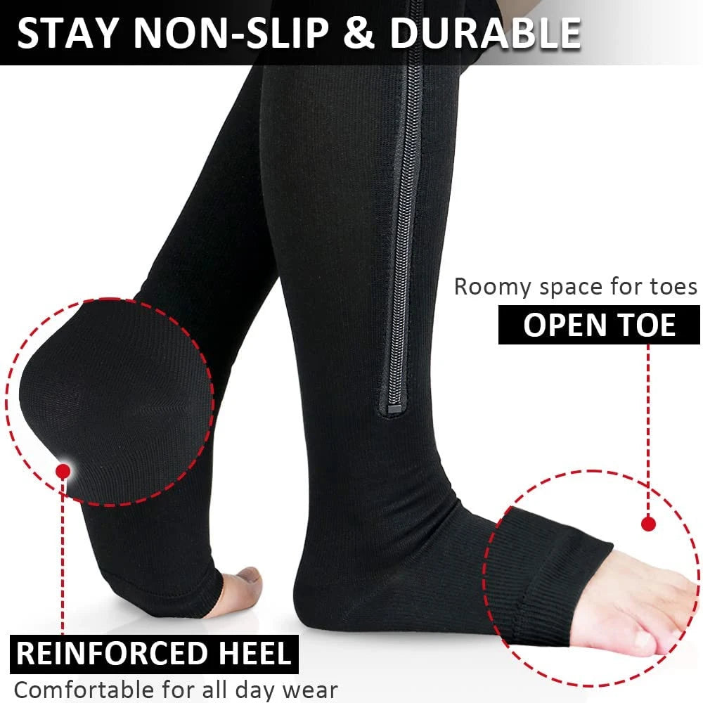 Zipper Compression Socks