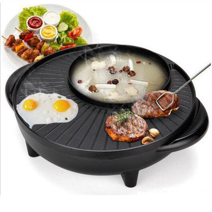 Korean Electric Hot Pot, Multifunctional Grill Pan fulkart.com